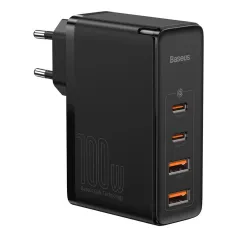 [GaN Tech] Baseus GaN2 Pro 100W 4-Port USB PD Charger 2USB-A+2USB-C PD3.0 2.0 QC3.0 2.0 SCP FCP AFC PPS Apple2.4 BC1.2 PE+ Fast Charging Wall Charger Adapter EU Plug for iPhone 15 14 13 for Huawei Mate60 Pro for Samsung Galaxy S24