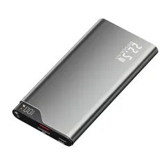 KUULAA KL-YD70 22.5W 37Wh 10000mAh Power Bank LED Digital Display External Battery Power Supply with 1 Input & 2 Outputs Support PD3.0 QC3.0 SCP Fast Charging for iPhone 16 16 Pro 15 14 13 Pro Max for Huawei Mate XT for Xiaomi 15pro