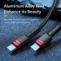 Baseus CafuLe Type-C to Type-C PD 2.0 60W 100W Flash Charging Data Cable For Samsung Galaxy S22 S22 Ultra Galaxy Z Flip 4 For Xiaomi Mi 12T Redmi Note 12 Huawei P50