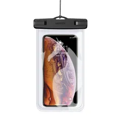 Ugreen LP186 IPX8 Waterproof Mobile Phone Case 0.2mm Slim Clear Bag Sensitive Touch Control Protective Case for below 7.2inch Mobile Phone