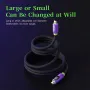 Hagibis SX04S 240W Magnetic USB-C to USB-C Cable with LED Display PD3.1 Fast Charging Data Transmission Copper Core Line 1M/2M Long for iPhone 16 16 Pro 15 15 Plus for Huawei Mate XT for Xiaomi 15pro for Samsung Galaxy Z Flip6