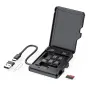 Budi CP580 TF Card Reader with TF Card Appearance Design 8 TF Cards Stroage Slots Support 480Mbps High Transmission Speed Memory Card Reader Case