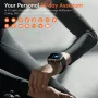 Weofly Edge 2 1.85 inç AMOLED Kavisli Ekran 60Hz Yenileme Hızı Pürüzsüz 3ATM Su Geçirmez Sesli Asistan bluetooth Arama Kalp Atış Hızı Kan Oksijen Monitörü Uyku İzleme Nefes Egzersiz Stres İzleyici Kadın Sağlığı Çoklu Spor Modları Akıllı Saat