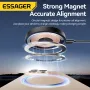 ESSAGER ES-WC18 15W Magnetic Wireless Charger Fast Wireless Charging Pad with 360° Rotary Stand for Smart Phones for iPhone 16 16 Pro 15 14 13 Pro Max for Xiaomi 15 Ultra for Huawei Pura X for Samsung Galaxy S25 Ultra