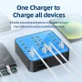 Bakeey WLX-880A 400W 40-Port USB PD Charger 20USB-A+20USB-C PD QC3.0 Fast Charging Desktop Charging Station EU Plug US Plug for iPhone 16 16 Plus 15 15 Pro 14 13 Pro Max for Samsung Galaxy Z Flip6 for Xiaomi 15pro