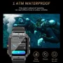 LEMFO C28 2.02-inch HD Screen 410mAh Battery bluetooth Call Heart Rate Blood Pressure Blood Oxygen Monitor Sleep Monitoring Stress Detection Cycle Tracking Multi-sport Modes Music Playback 1 ATM Waterproof Smart Watch