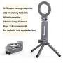 Aluminum Alloy Magnetic Phone Stand Lightweight Foldable Design Adjustable Multi-Purpose Device Holder Travel Clip Table Mount