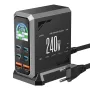 [GaN Tech] Blitzwolf® BW-S31 240W 6-Port USB PD Charger 4USB-C+2USB-A QC PD Digital Display Fast Charging Desktop Charging Station for iPhone 16 16 Pro 15 14 13 Pro Max for MacBook Pro for Airpods for Apple Watch