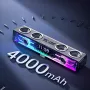 SOAIY SH01 80W Computer Soundbar Wireless bluetooth Speaker 6 Full-frequency Speakers 2 Bass Diaphragm RGB Light 4000mAh Battery LED Display Support USB TF Card AUX Playback Desktop Soundbar with Detachable Microphone