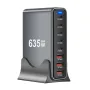 [GaN Tech] Bakeey YMX-635W 635W 8-Port USB PD Charger 3USB-A+5USB-C PD QC Fast Charging Desktop Charging Station EU Plug US Plug for iPhone 16 16 Pro 15 14 13 for Huawei Pura X for Samsung Galaxy S25 Ultra