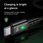 USLION 7A USB-A to USB-C Cable Fast Charging Data Transmission Copper Core Line 1M/2M Long for iPhone 15 15 Plus for Huawei Mate60 Pro for Samsung Galaxy S24 for Xiaomi 14pro