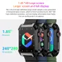 LOKMAT OCEAN 2 Pro 1.85 inç HD Ekran bluetooth Arama Kalp Atış Hızı Kan Basıncı SpO2 Monitör 450mAh Sesli Asistan 100+ Spor Modu Akıllı Saat