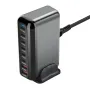Bakeey YMX-908 500W 8-Port USB PD Charger 2USB-A+6USB-C PD Fast Charging Desktop Charging Station EU Plug US Plug for iPhone 16 15 Pro 14 13 12 Pro Max for Huawei Mate XT for Xiaomi 15pro