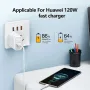 10A 120W USB-A to Type-C кабель для быстрой зарядки и передачи данных с луженым медным сердечником длиной 1M/2M для iPhone 15 15 Plus для Huawei Pura70 Ultra для Honor V40 для Xiaomi Civi4 Pro