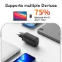 [GaN Tech] Essager 65W 3ポート USB PD 充電器 2Type-C+USB-A PD3.0 QC3.0 急速充電 壁掛け充電器アダプター EUプラグ USプラグ UKプラグ iPhone 13 14 14Pro 14Pro Max Samsung Galaxy S23 Oppo Reno9 Huawei Mate50用