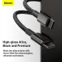 Baseus CW-YMS 100W USB-C to USB-C PD Cable PD3.0 Power Delivery QC4.0 Fast Charging Data Transmission Cord Line For Samsung Galaxy Note 20 For iPad Pro 2020 MacBook Air 2020 Mi 10 Huawei P40