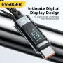 Cabo USB-A para Tipo C ESSAGER 7A QC de carregamento rápido com núcleo de cobre e transmissão de dados de 1 m/2 m de comprimento para iPhone 15 15 Plus, Samsung Galaxy Z Flip4, Huawei Mate 60 Pro e Xiaomi 13pro