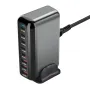 [GaN Tech]Bakeey YMX-908-600W 600W 8-Port USB PD Charger 5USB-C+3USB-A QC PD Fast Charging Desktop Charging Station EU Plug US Plug for iPhone 16 16 Pro 15 14 13 Pro Max for Huawei Mate XT for Xiaomi 15pro