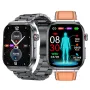 ET588 Display AMOLED da 1,96 pollici Funzione esame microfisico ECG Chiamata Bluetooth Frequenza cardiaca Pressione sanguigna Monitoraggio dell'ossigeno nel sangue Monitoraggio del sonno Misurazione BMI Acido urico Funzione lipidica Esercizio di respirazi