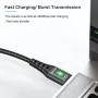 Cabo USB para Tipo C USLION 5A QC SCP AFC PPS MTK PE de carregamento rápido com núcleo de nylon e transmissão de dados de 1 m/2 m de comprimento para Samsung Galaxy Note 20, Huawei Mate 50 e Xiaomi Mi 12