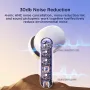 JOYROOM BC1 TWS bluetooth 5.3 Hörlurar HiFi Stereo Bas AAC SBC Ljud ANC Brusreducerande Ultralåg Spellatens In-ear Sporthörlurar med Mikrofon