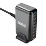 Bakeey YMX-908 500W 8-Port USB PD Charger 2USB-A+6USB-C PD Fast Charging Desktop Charging Station EU Plug US Plug for iPhone 16 15 Pro 14 13 12 Pro Max for Huawei Mate XT for Xiaomi 15pro