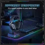 ONIKUMA GT808 Tri-mode Gaming Headset Wireless bluetooth Earphone 40mm Speaker Surround Stereo Sound RGB Light Breathable Earmuffs Adaptive Headband Wired E-sports Headphones with 360° Rotary Microphone