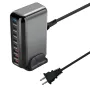 [GaN Tech]Bakeey YMX-908-600W 600W 8-Port USB PD Charger 5USB-C+3USB-A QC PD Fast Charging Desktop Charging Station EU Plug US Plug for iPhone 16 16 Pro 15 14 13 Pro Max for Huawei Mate XT for Xiaomi 15pro
