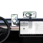 USAMS US-ZJ076 Magnetic Car Phone Holder 360° Rotary Center Console Mount Stand for iPhone 16 15 Pro 14 13 12 Pro Max for Samsung Galaxy Z Flip6 for Oppo A5 Pro for Xiaomi 15pro
