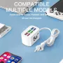 10A 220V 6-Port USB PD Charger Power Strip Fast Charging Desktop Charging Station EU Plug US Plug with 1M Long Cord USB HUB Adapter Socket for iPhone 16 16 Pro 15 14 13 Pro Max for Huawei Mate XT for Xiaomi 15pro