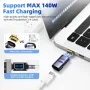 140W USB4.0 40Gbps Thunderbolt3 Magnetic Type-C to Type-C Fast Chargeing Magnet Converter Cable 8K@60Hz OTG USB Type C Adapter