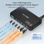 [GaN Tech] Blitzwolf? BW-S30 175W 6 Portlu USB PD Şarj Cihazı 4USB-C+2USB-A QC PD Dijital Ekranlı Hızlı Şarj Masaüstü Şarj İstasyonu iPhone 16 16 Pro 15 14 13 Pro Max MacBook Pro Airpods Apple Watch