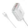 [GaN Tech] Bakeey 200W 6-Port USB PD Charger 2USB-A+4USB-C PD Fast Charging Desktop Charging Station with EU Plug Cable for iPhone 15 14 13 for Huawei Mate60 Pro for Samsung Galaxy Z Flip4 for MacBook