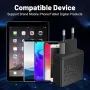 PD30W 3 Portlu USB PD Şarj Cihazı 2USB-A+USB-C PD QC3.0 Hızlı Şarj Duvar Şarj Adaptörü AB Fişi ABD Fişi iPhone 16 16 Pro 15 14 Plus 13 12 Xiaomi 15 pro Huawei Mate XT Samsung Galaxy Z Flip6