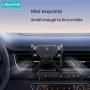 USAMS ZJ077 Mini Black Car Phone Holder Air Vent for 4.7-6.9inch Mobile Phone One-button Locking 360° Sphere Mount Stand