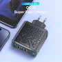 Chargeur USB PD USLION BK303 100 W 4 ports 2 USB-A + 2 USB-C PD QC3.0, adaptateur secteur à charge rapide, prise UE, prise US pour iPhone 15, 14, 13 Pro, Huawei Nova Pro, Samsung Galaxy Z Flip6, Xiaomi Civi 4Pro