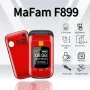 MAFAM F899 2.4 pollici Doppio display 2800mAh FM Vibrazione SOS Torcia veloce Volume alto Telefono cellulare con funzionalità flip