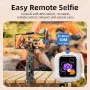 Auricolare K8 Smart Touch Auricolare wireless Bluetooth 5.4 con display LCD a colori, 4 microfoni ENC, cancellazione del rumore, batteria da 600 mAh, supporto musicale MP3 integrato, riproduzione di schede TF, cuffie sportive semi-in-ear multilingue con c