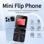 i15 Pro Mini 2G GSM 2.4 Inch Dual SIM Card FM Big Buttons Speed LED Flashlight Foldable Flip Mobile Phone