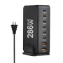 [GaN Tech]Bakeey 286W 8-Port USB PD Charger 2USB-A+6USB-C PD QC Fast Charging Desktop Charging Station EU Plug US Plug for iPhone 15 14 13 for Samsung Galaxy S24 for Huawei Pura70 Ultra for Xiaomi Civi 4 Pro