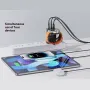 Bakeey WV33 43W 3-Port USB PD Charger with Smart Watch Wireless Charger Support QC PD Fast Charging Wall Charger Adapter EU Plug US Plug for iPhone 15 14 13 Pro for Samsung Galaxy Z Flip6 for Huawei Nova Flip for Apple Watch for Airpods