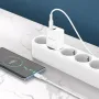 BOROFONE BA69A リソースPD 20W + QC 3.0 デュアルポート Type-C + USB-Aポート EUウォールチャージャーアダプター、1m長 Type-C - Type-Cケーブル付き、Samsung Galaxy S22 Ultra、Galaxy Z Flip 4、Xiaomi Mi 12T、Redmi Note 12、Huawei P50用