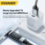 Cabo USB-A para Tipo C ESSAGER 7A QC de carregamento rápido com núcleo de cobre e transmissão de dados de 1 m/2 m de comprimento para iPhone 15 15 Plus, Samsung Galaxy Z Flip4, Huawei Mate 60 Pro e Xiaomi 13pro