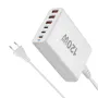 [GaN Tech] Chargeur USB PD 120 W 6 ports 3 USB-A + 3 USB-C Station de charge de bureau à charge rapide Prise UE pour iPhone 15 14 13 pour Huawei Pura 70 Ultra pour Xiaomi 14pro pour Samsung Galaxy S24