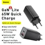 [GaN Tech] Baseus GaN2 Lite 65W 2-Port USB PD Charger USB-A+USB-C PD3.0 QC4+ QC3.0 SCP MTK Fast Charging Wall Charger Adapter EU Plug for iPhone 15 14 13 for Huawei Mate60 Pro for Xiaomi 14pro for Samsung Galaxy S24