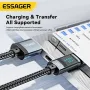 Cabo USB-A para Tipo C ESSAGER 7A QC de carregamento rápido com núcleo de cobre e transmissão de dados de 1 m/2 m de comprimento para iPhone 15 15 Plus, Samsung Galaxy Z Flip4, Huawei Mate 60 Pro e Xiaomi 13pro