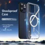 DUX DUCIS Slim Transparent Phone Case Strong Magnetic Attraction Cover with Airbag Shockproof for iPhone 15 15Plus 15 Pro 15Pro Max