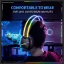 ONIKUMA X33 RGB Gaming Headset Wired Earphone 50mm Large Driver Unit Virtual Surround Sound Adaptive Headband Ergonomics USB E-sports Gamer Headphones with Omnidirectional HD Microphone