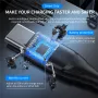 USLION PD60W Type-C для Type-C/iP/Micro Кабель для быстрой зарядки и передачи данных Магнитная линия длиной 1 м/2 м для iPhone14 Pro Max для Samsung Galaxy Note 20 для Huawei Mate50 для Xiaomi Mi12