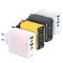 Chargeur USB PD USLION BK303 100 W 4 ports 2 USB-A + 2 USB-C PD QC3.0, adaptateur secteur à charge rapide, prise UE, prise US pour iPhone 15, 14, 13 Pro, Huawei Nova Pro, Samsung Galaxy Z Flip6, Xiaomi Civi 4Pro